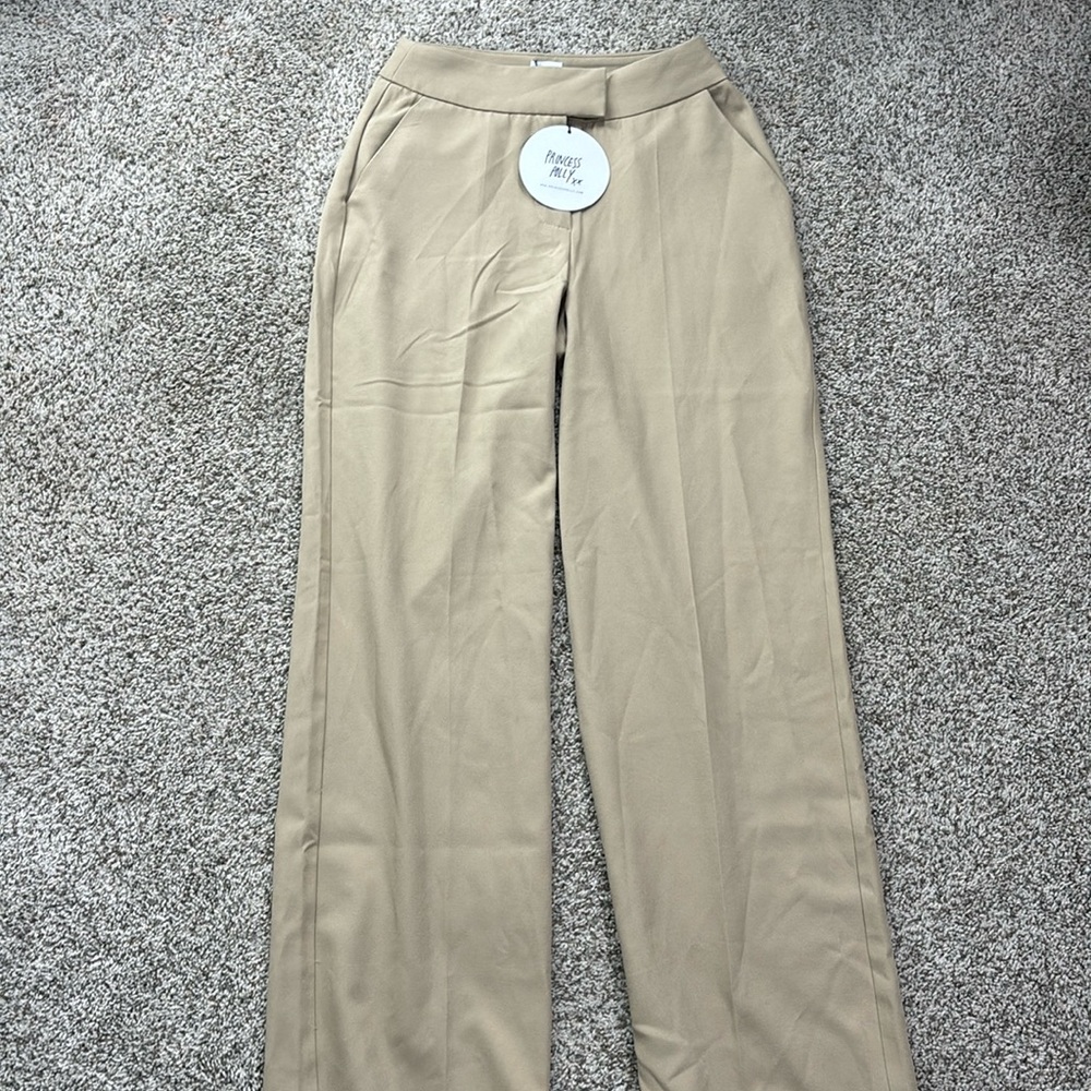 Princess Polly taupe Zienna pants size 2